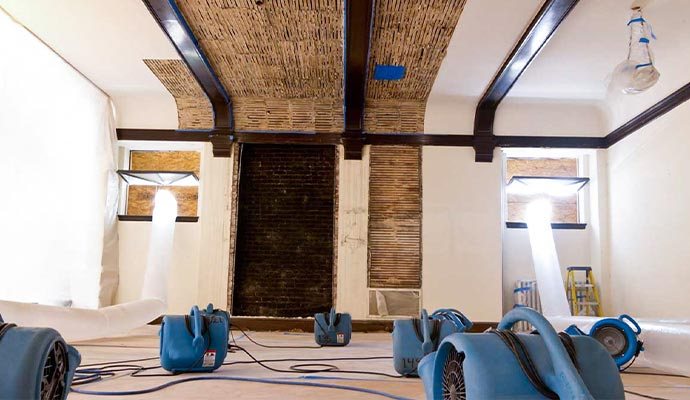 Water damage restoration work in Tucson