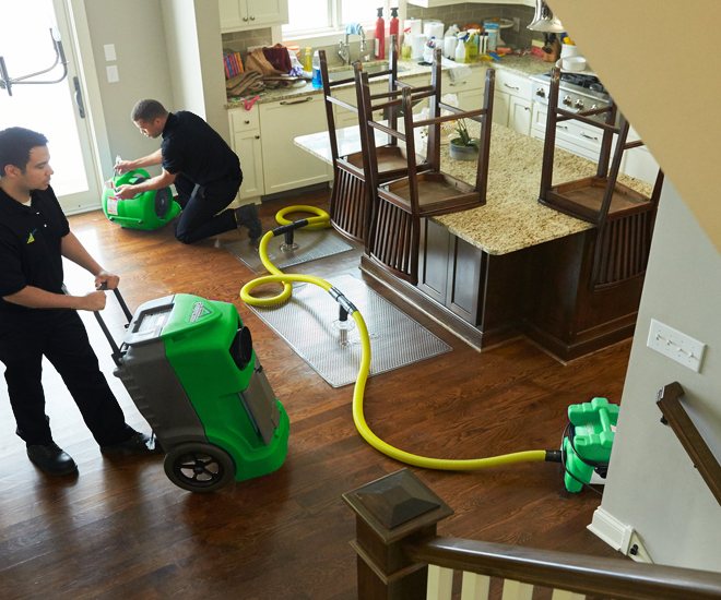 Water damage restoration work in Tucson